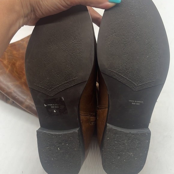 Mattise Britain Brown Talk Leather Riding Boots size 8 Wide Calf TB4049A - Picture 13 of 14